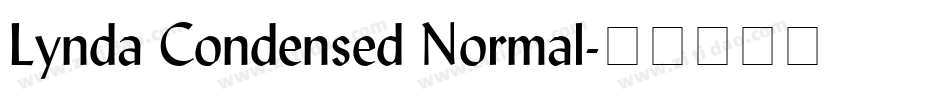 Lynda Condensed Normal字体转换